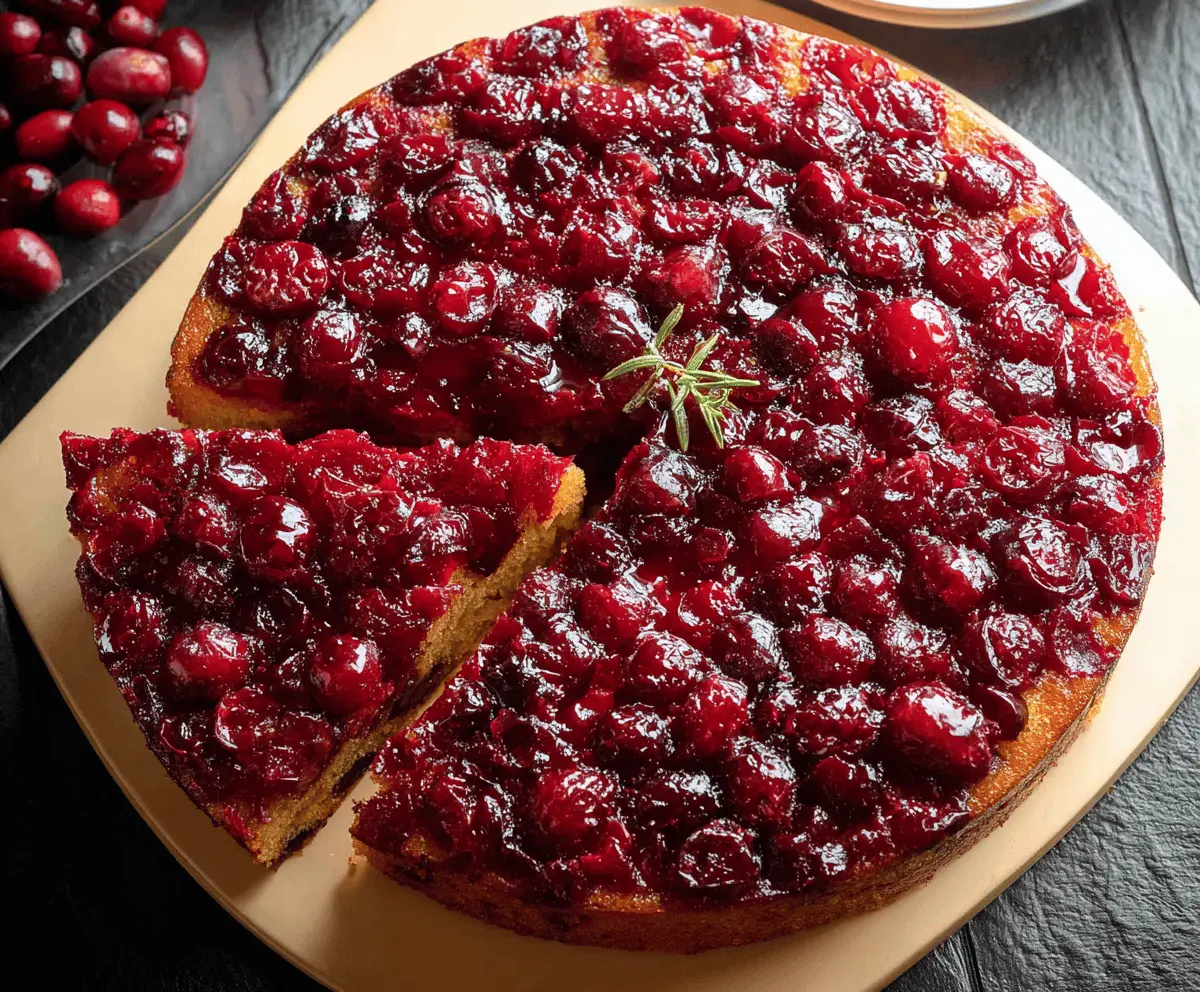Easy Cranberry Upside Down Cake Recipe