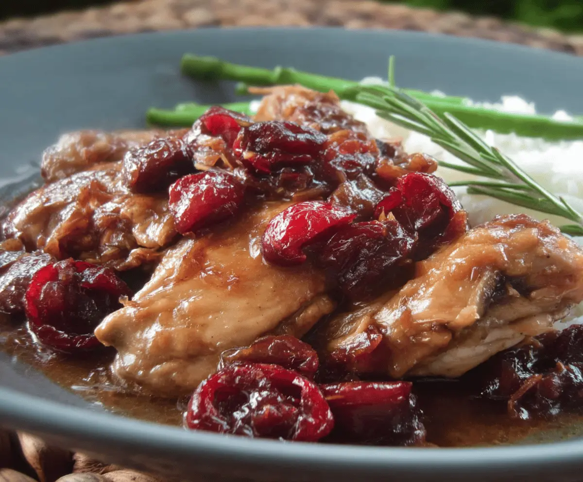 Easy Slow Cooker Cranberry Chicken