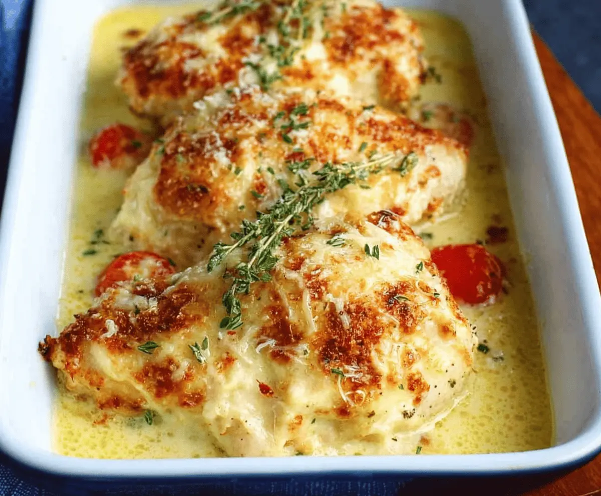 Easy Creamy Baked Asiago Chicken