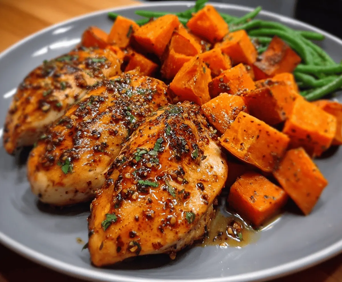 Easy Honey Garlic Chicken with Sweet Potato
