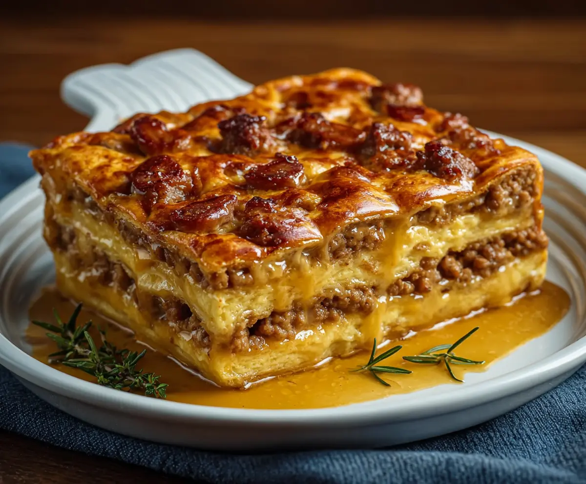 Easy Pancake Sausage Casserole