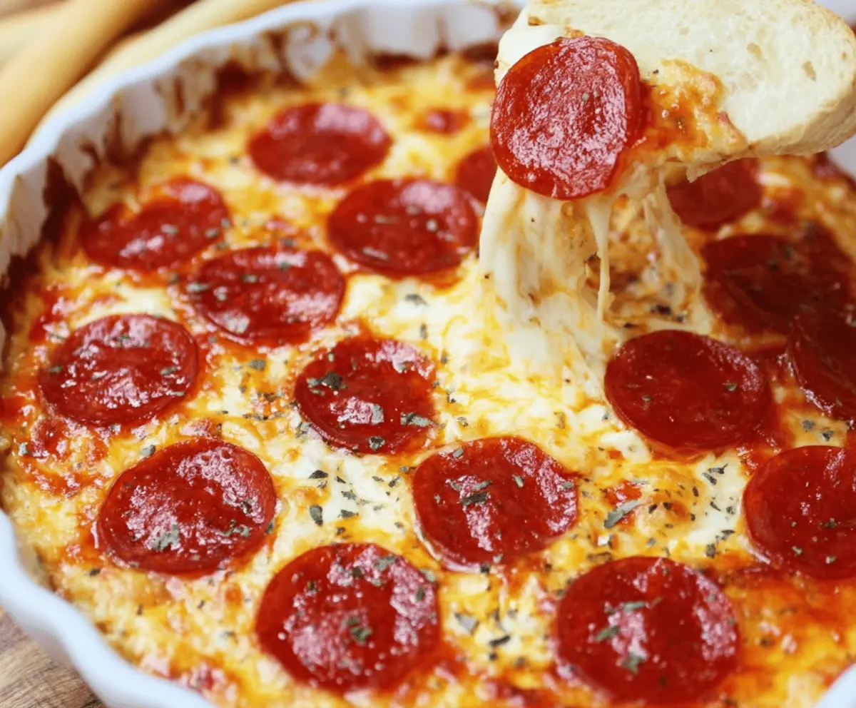 Easy Cream Cheese Pizza Dip