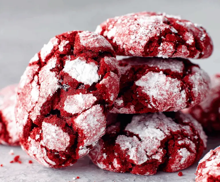 Red Velvet Crinkle Cookies