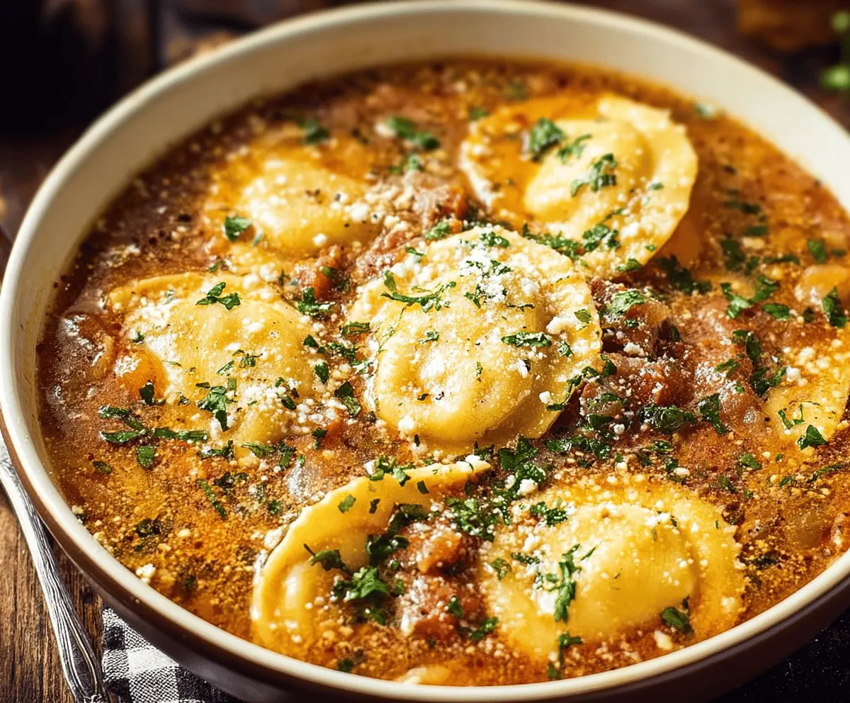 Easy One-Pot Ravioli Soup