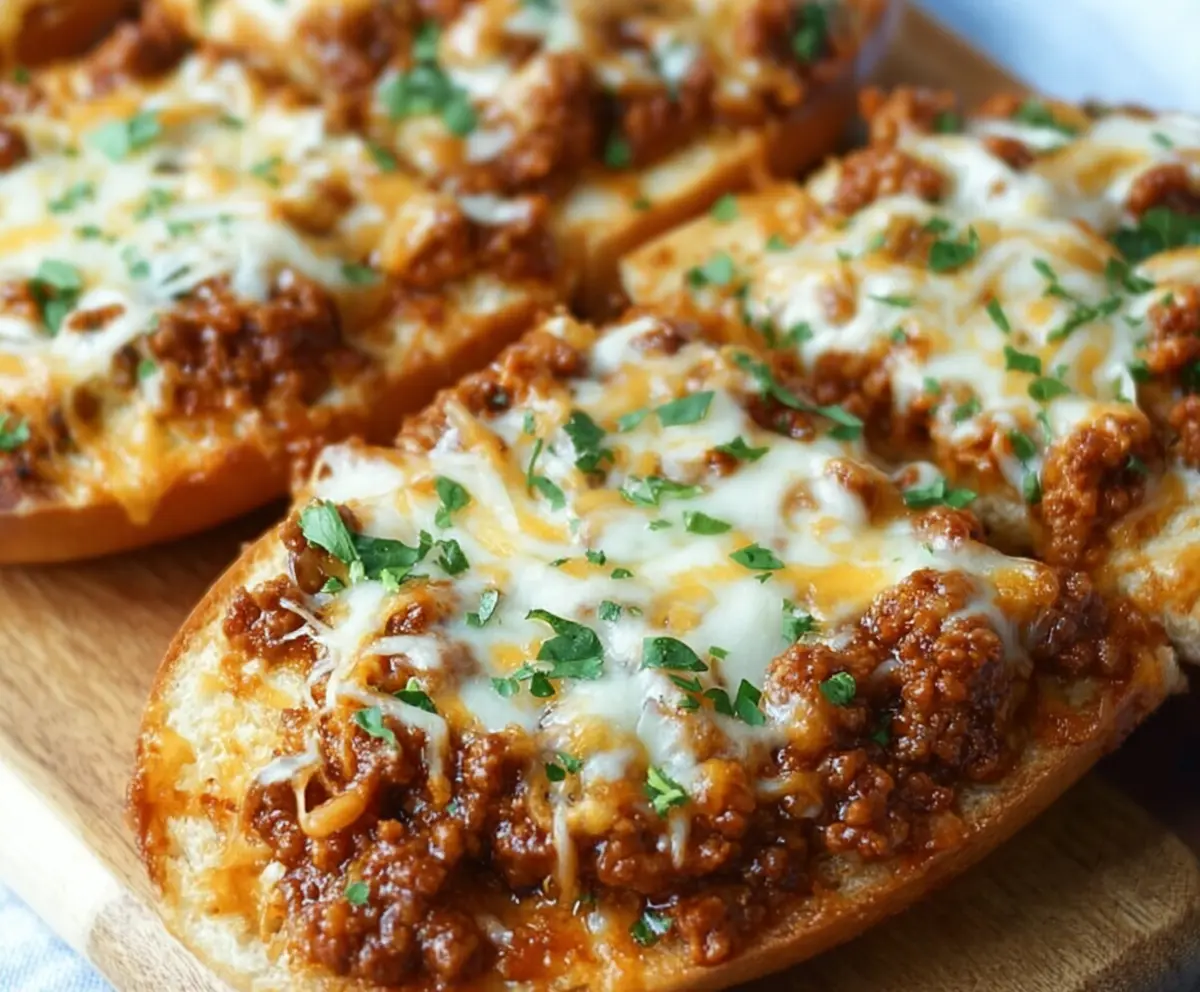 Easy Sloppy Joe Garlic Bread