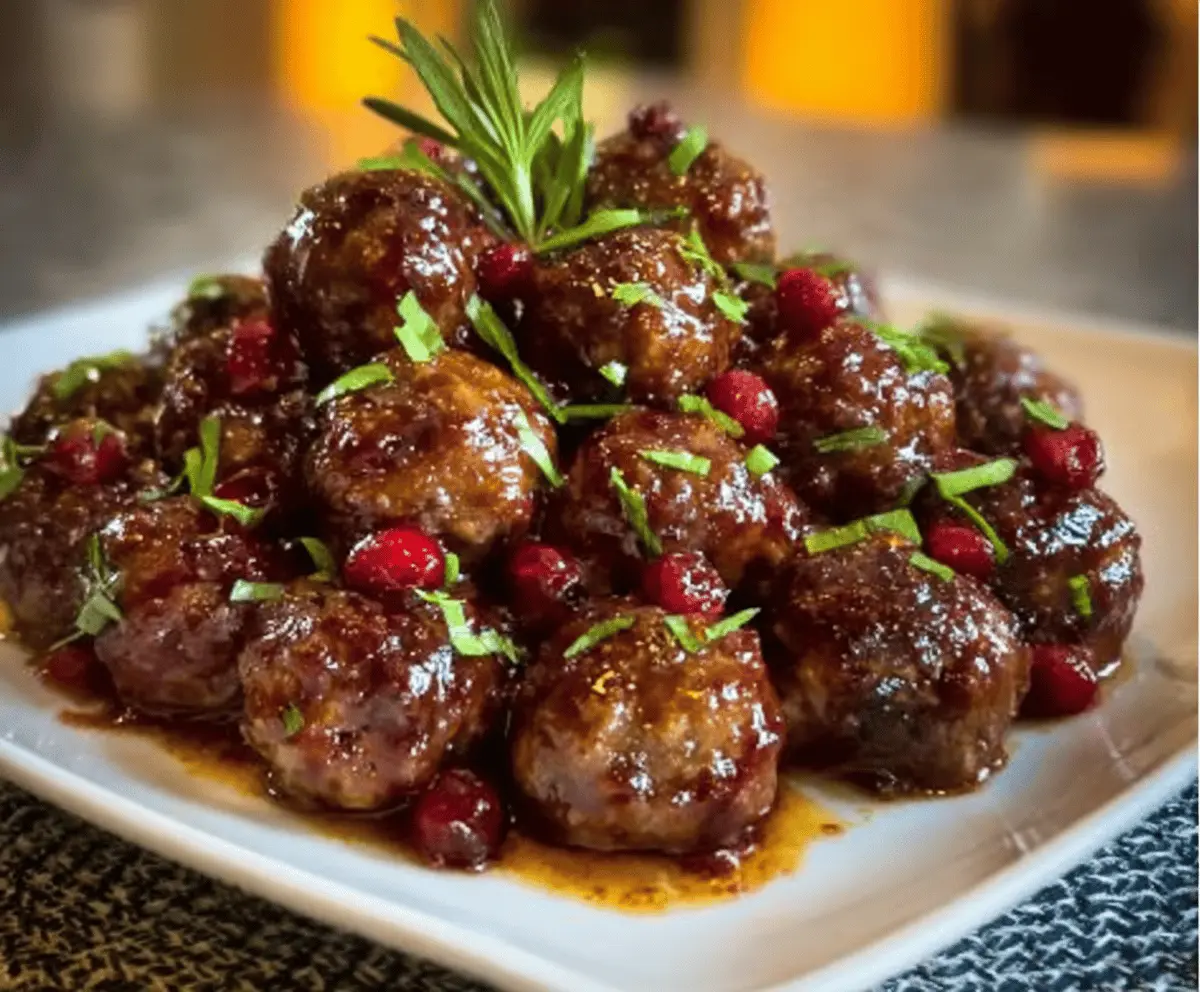 Sweet & Savory Cranberry Meatballs Recipe