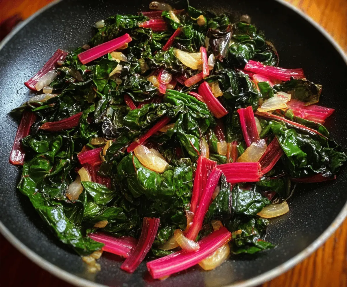 Easy Swiss Chard with Onions & Garlic