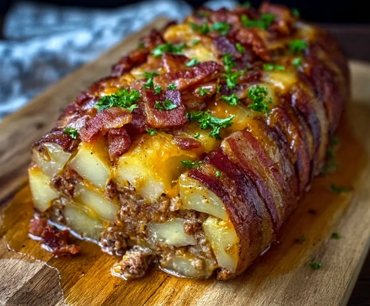 Easy Bacon & Sausage Potato Loaf