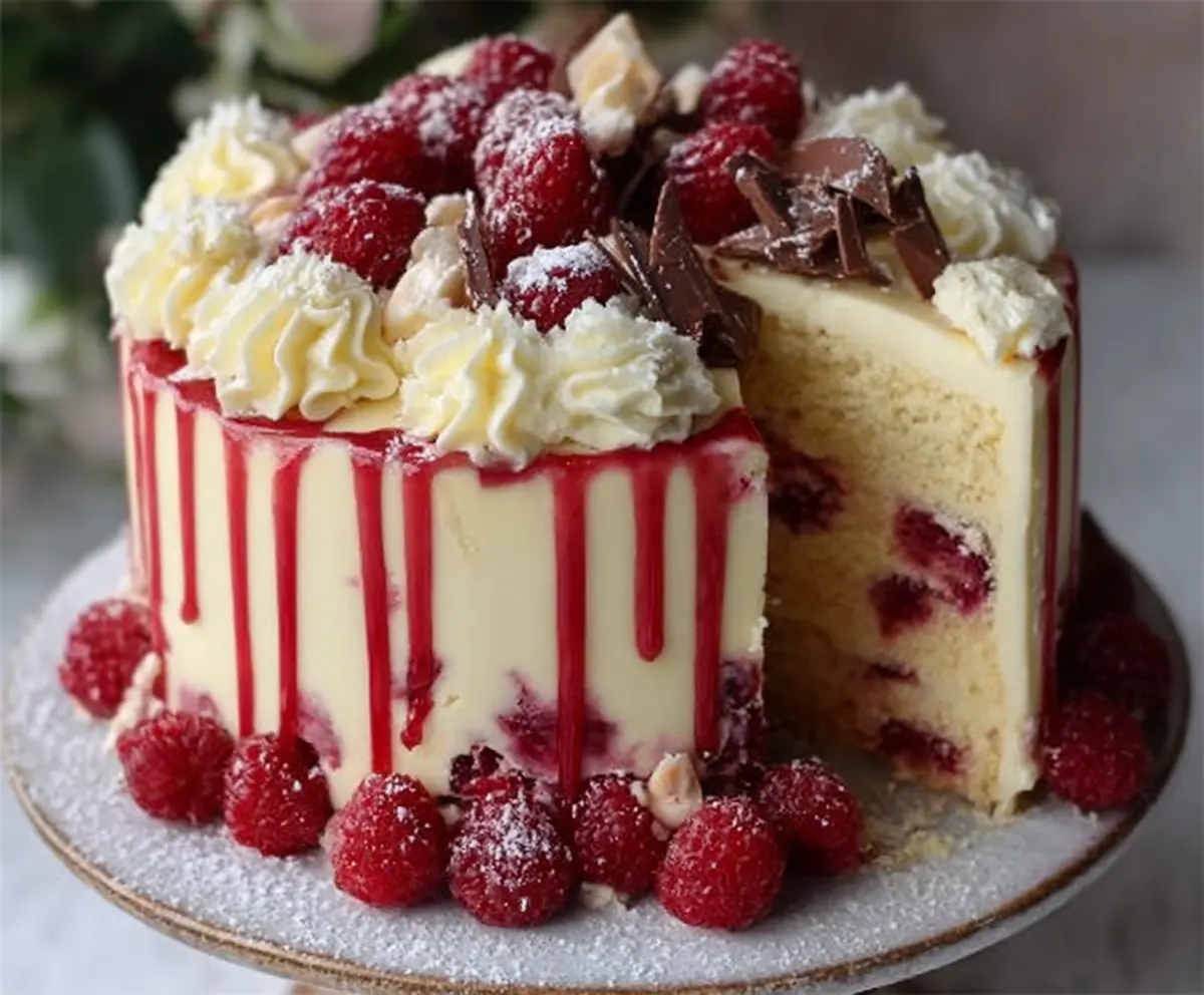 White Chocolate Raspberry Dream Cake