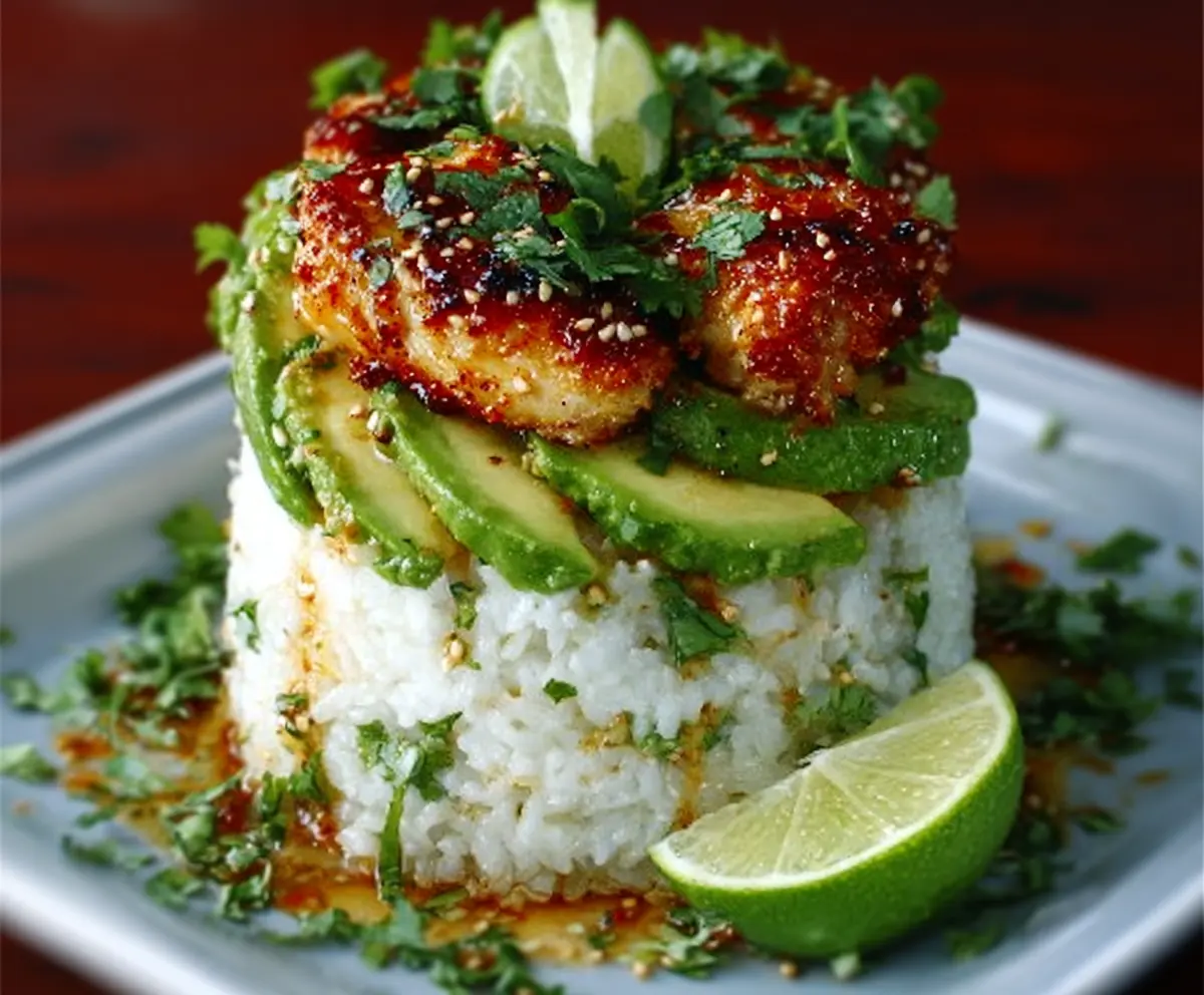 Easy Honey Lime Chicken Avocado Stack