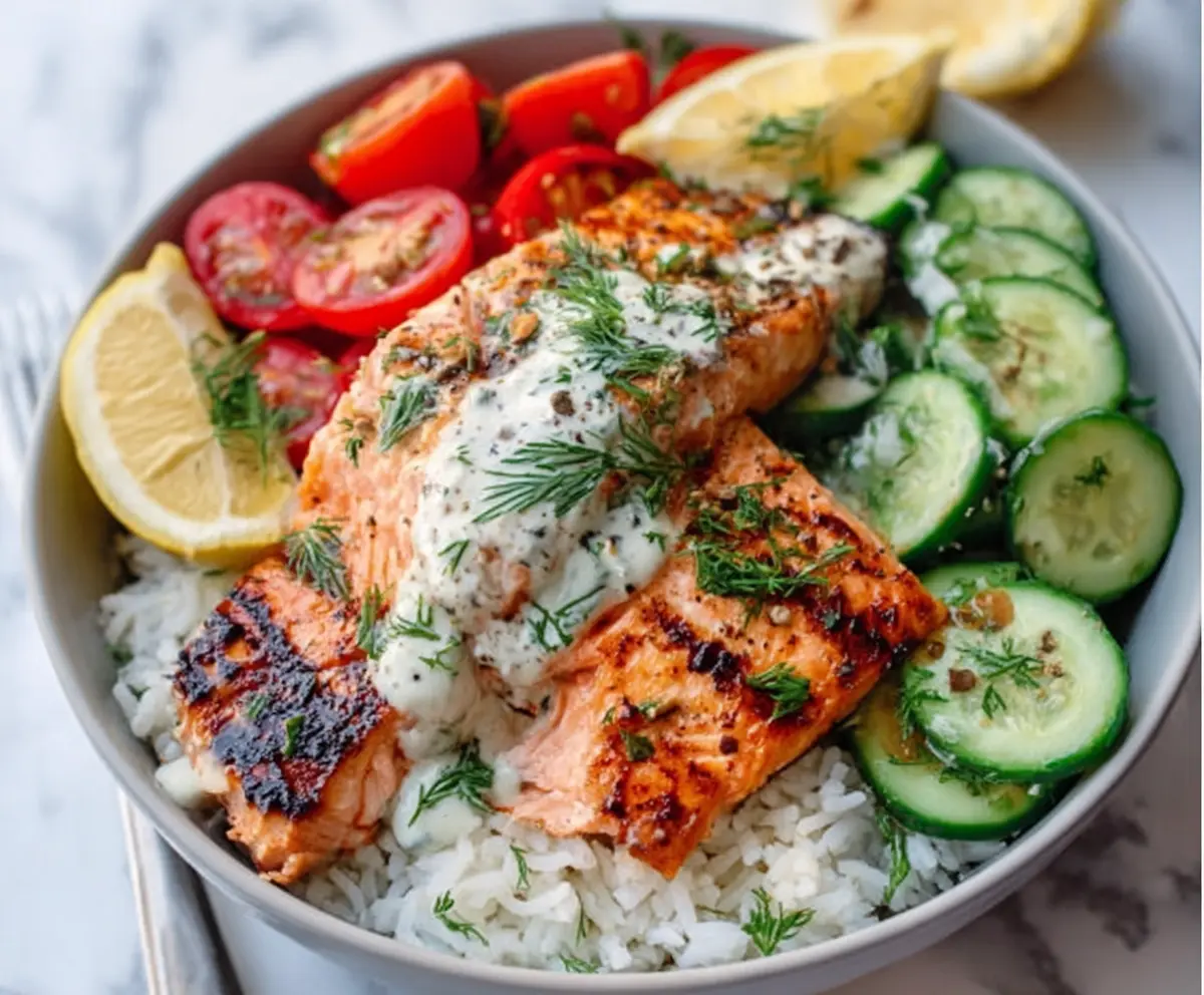 Easy Lemon Dill Salmon Bowls