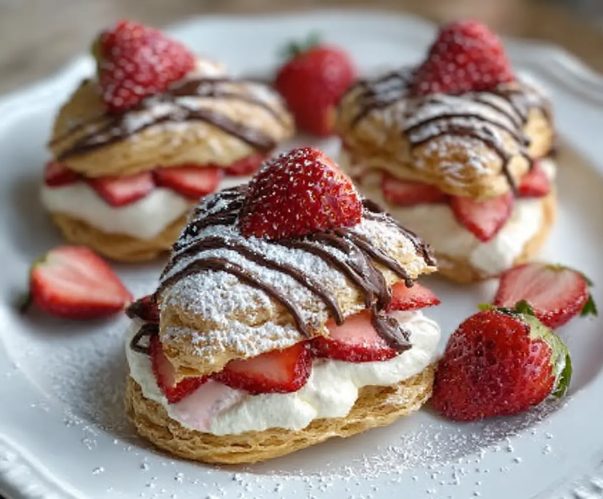 Easy Nutella Strawberry Cream Puffs