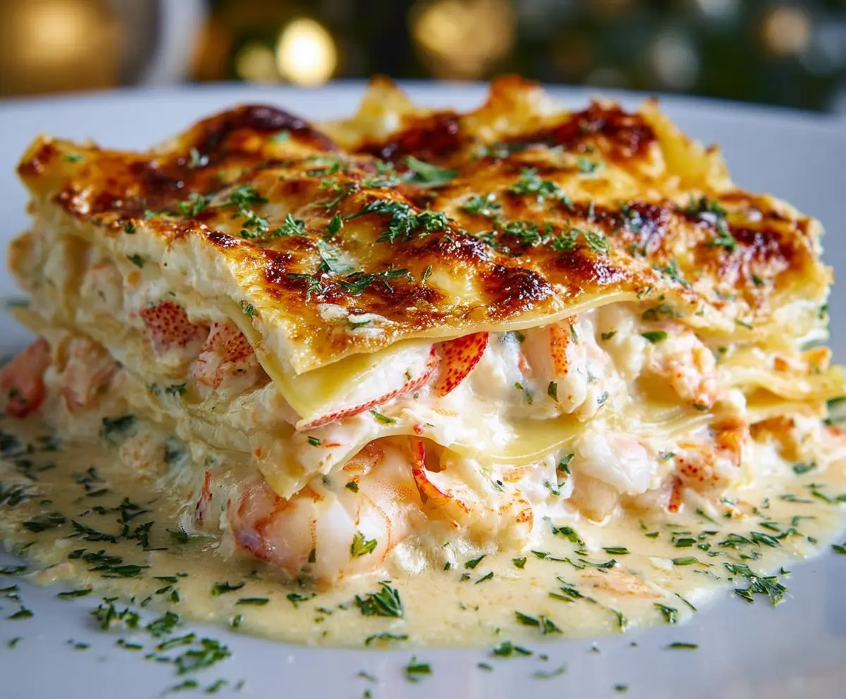 Creamy Lobster & Shrimp Seafood Lasagna