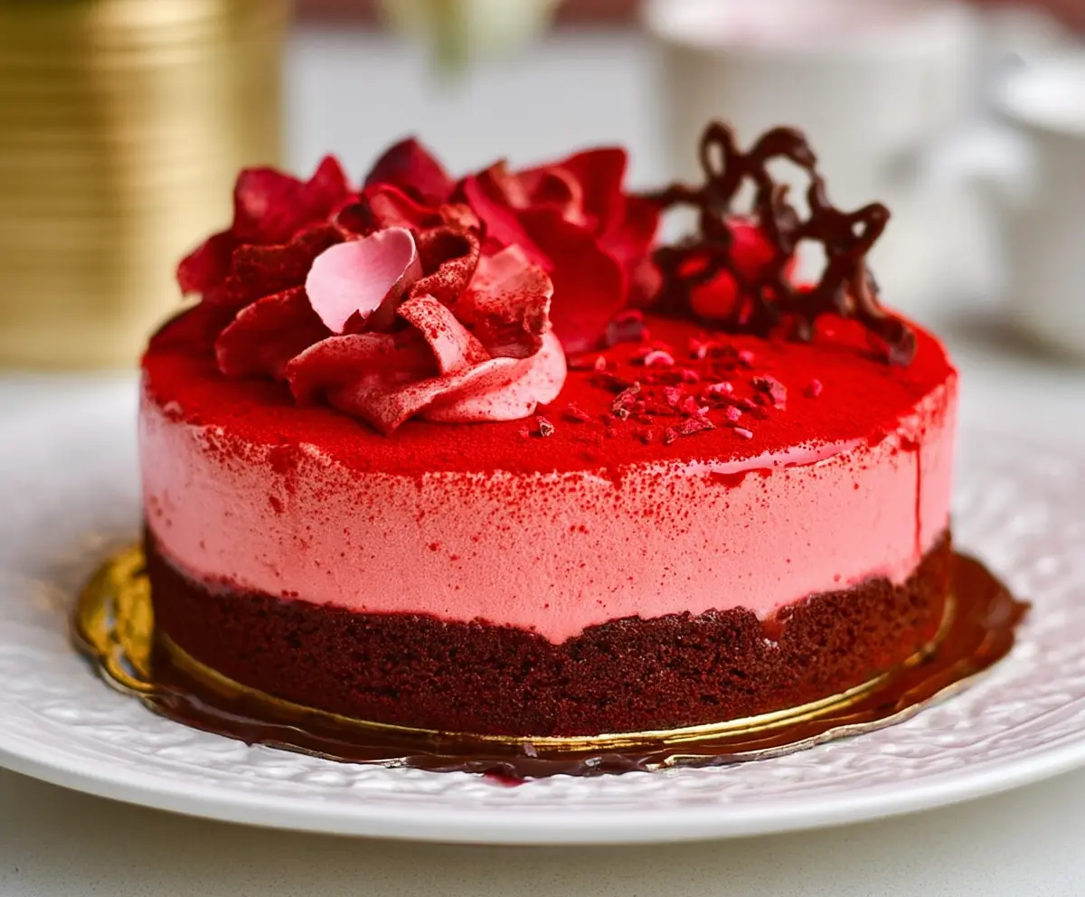 Valentine Red Velvet Truffle Cake Recipe