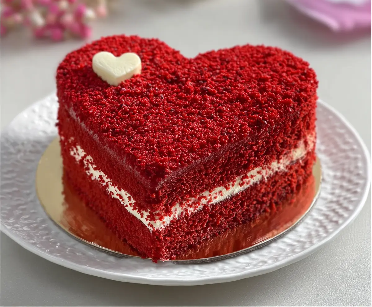 Valentine's Heart Red Velvet Cake Recipe