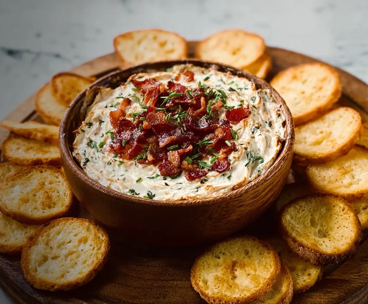 Easy Caramelized Onion Bacon Dip