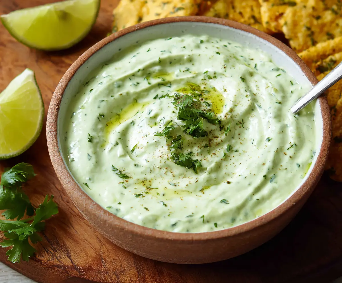 Creamy Avocado Cilantro Lime Dip