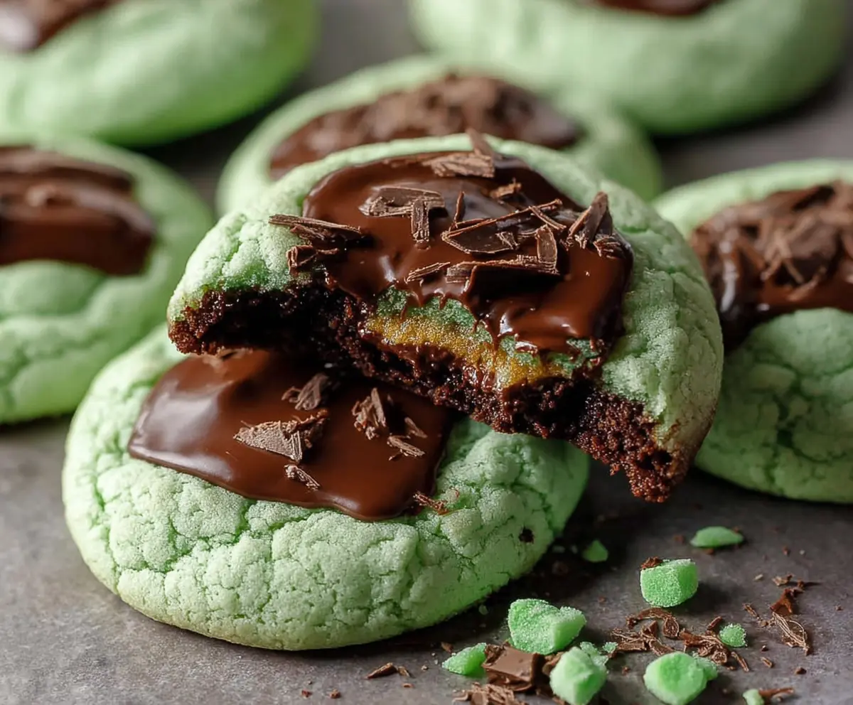 Easy Grasshopper Cake Mix Cookies