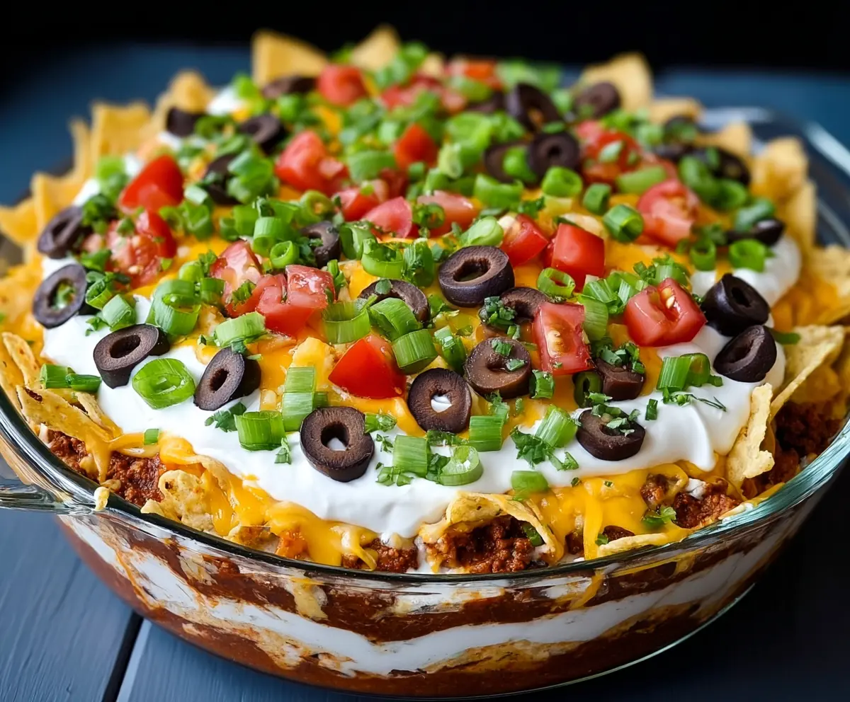 Easy Layered Nacho Dip Recipe