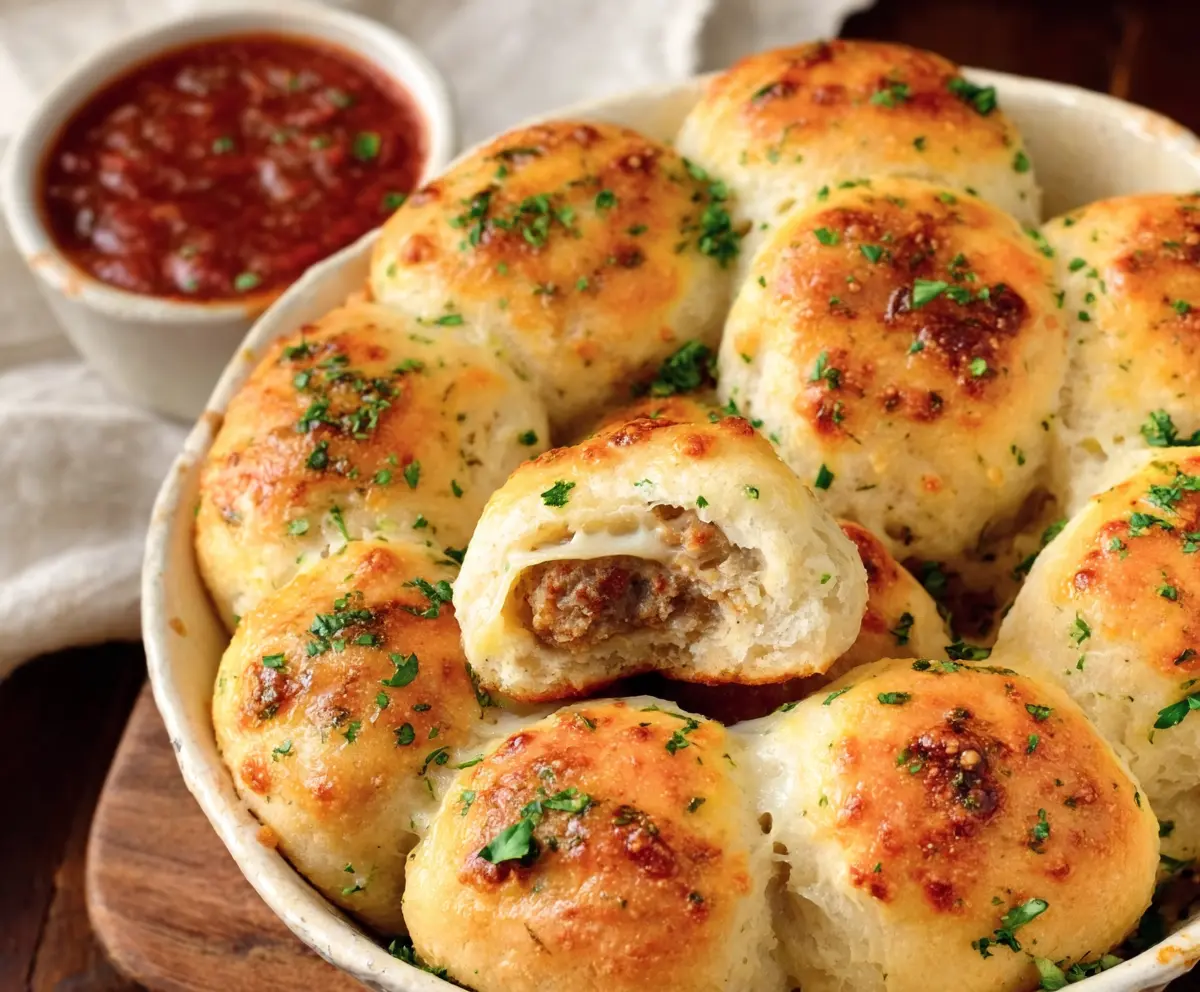 Easy Meatball Stuffed Biscuits Recipe