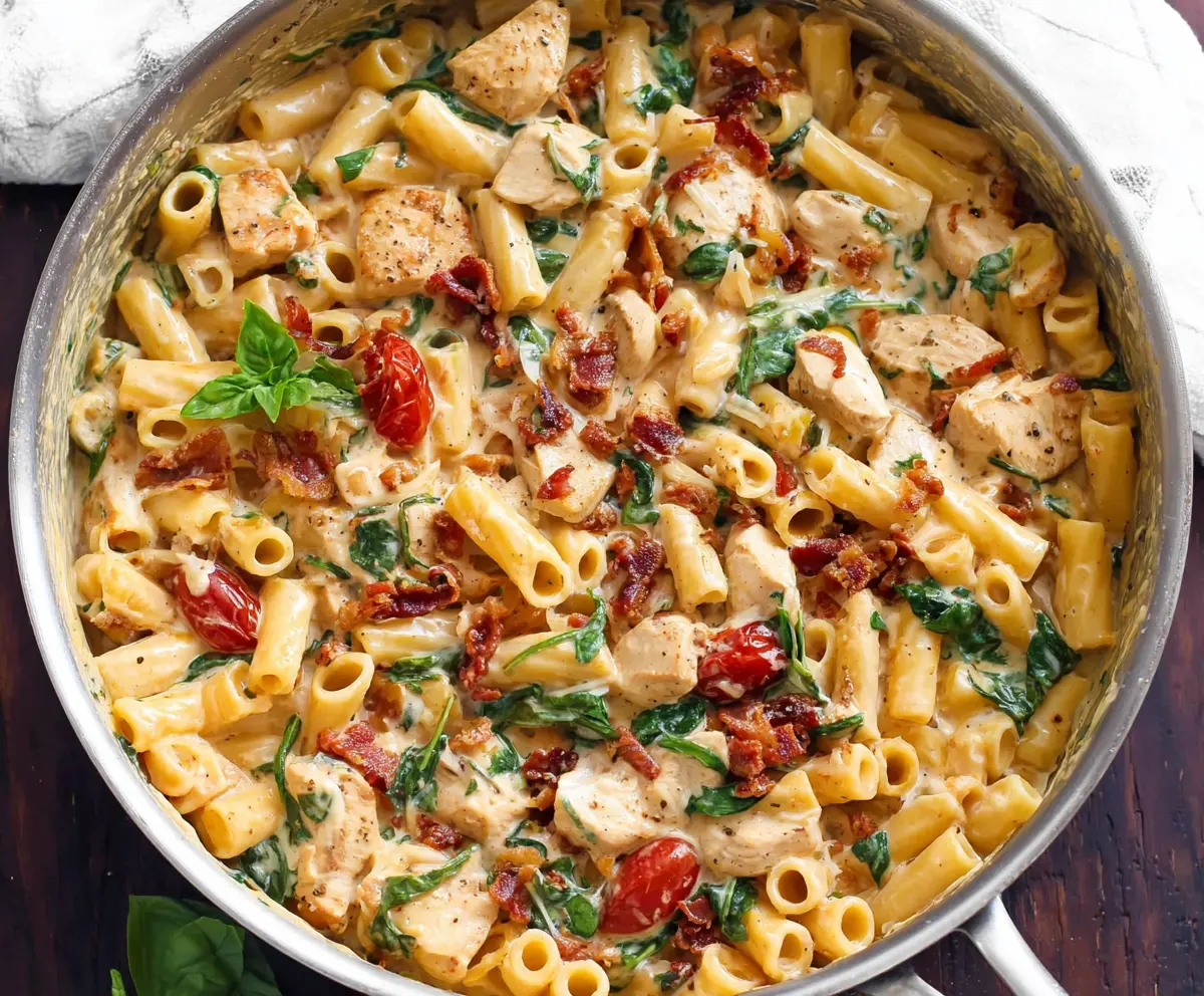 Easy One Pot Tuscan Chicken Pasta