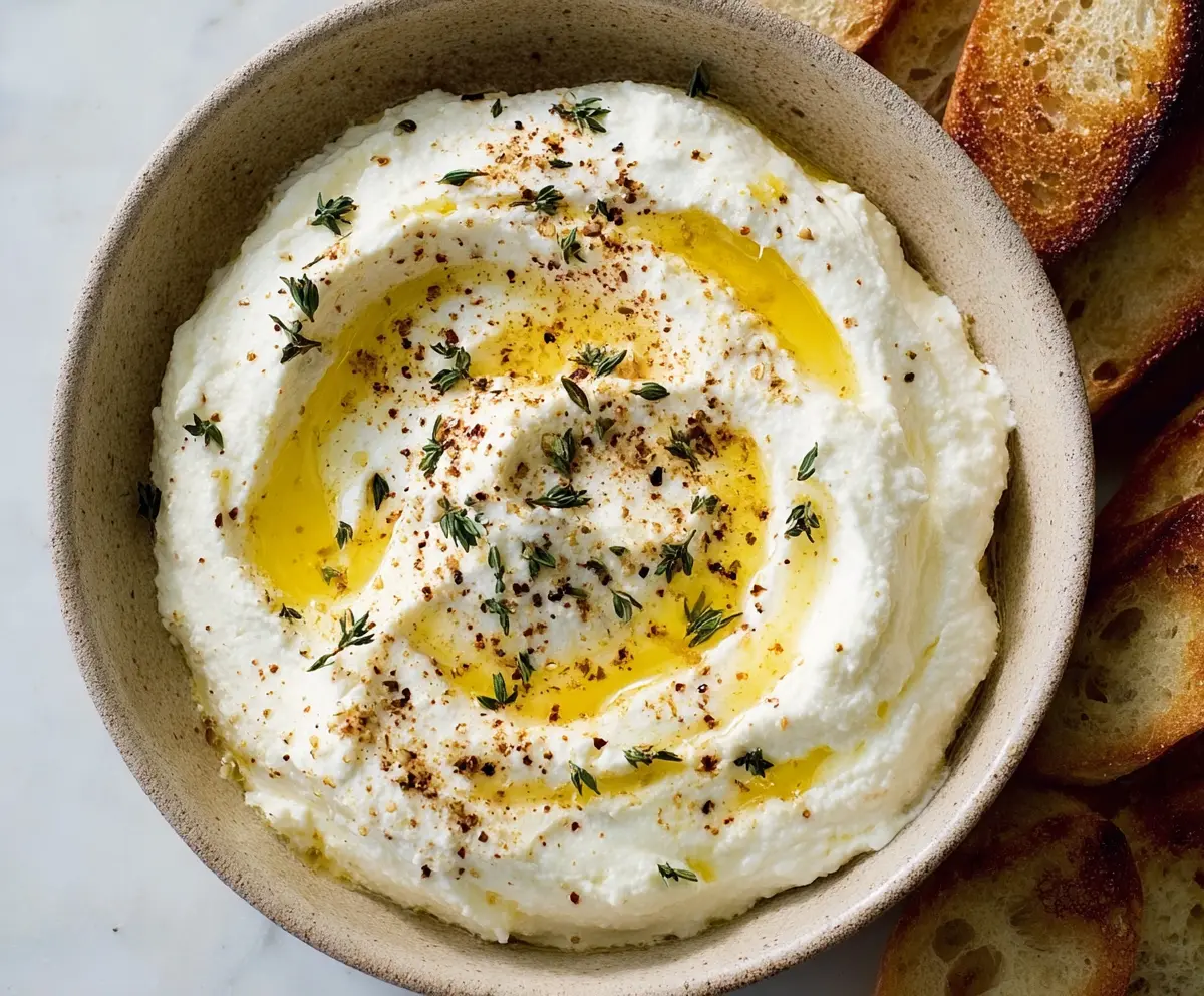 Easy Whipped Ricotta Honey Dip