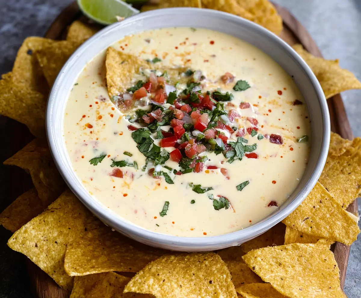 Easy White Queso Dip Recipe for Game Day