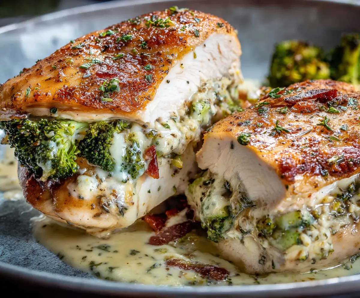 Easy Broccoli Stuffed Chicken Breast