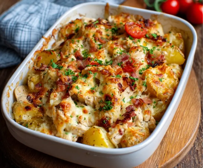 Cheesy Chicken and Potato Bake