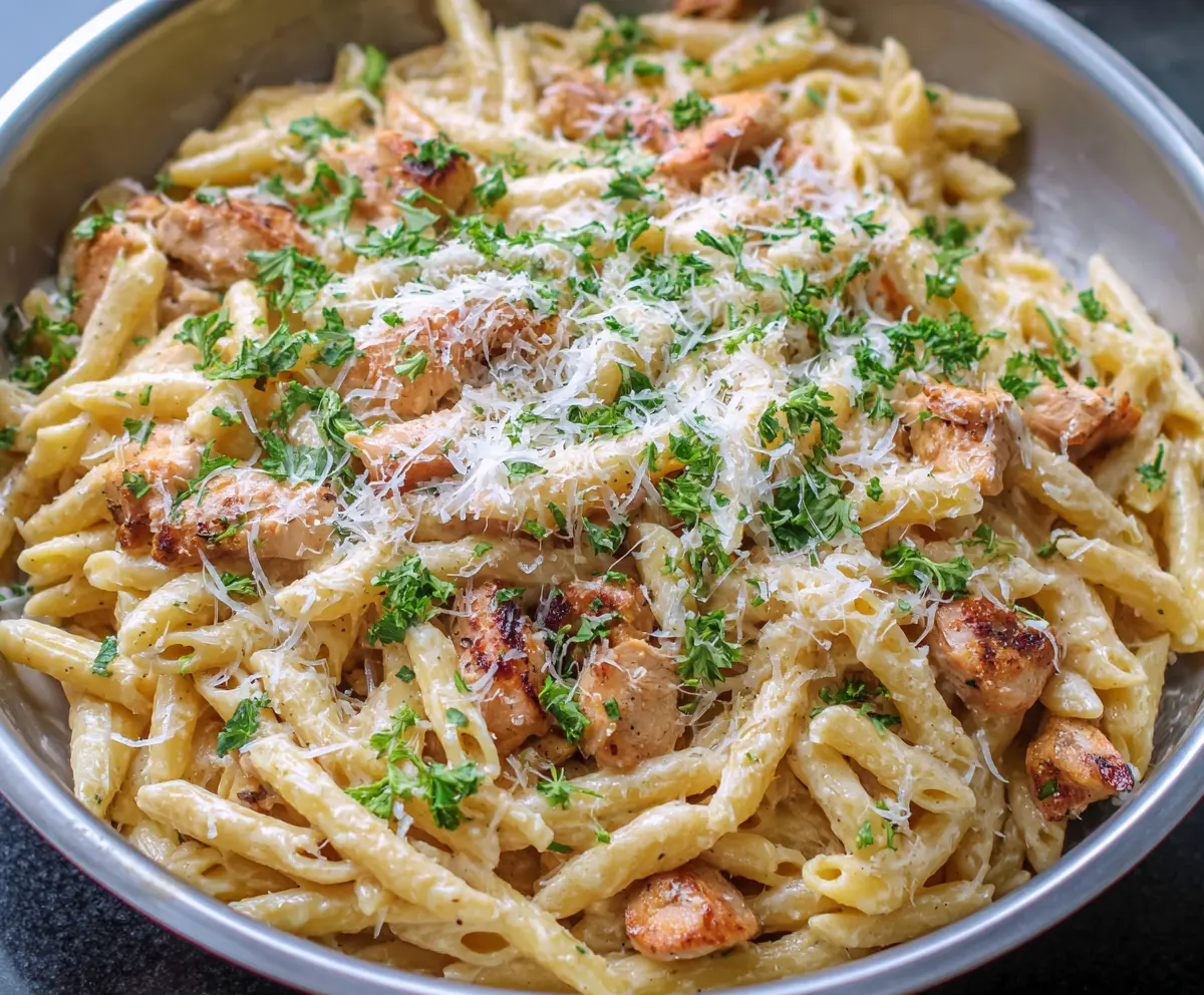 Easy Chicken Carbonara Pasta