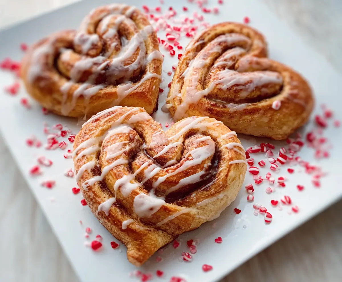 Easy Heart-Shaped Cinnamon Rolls