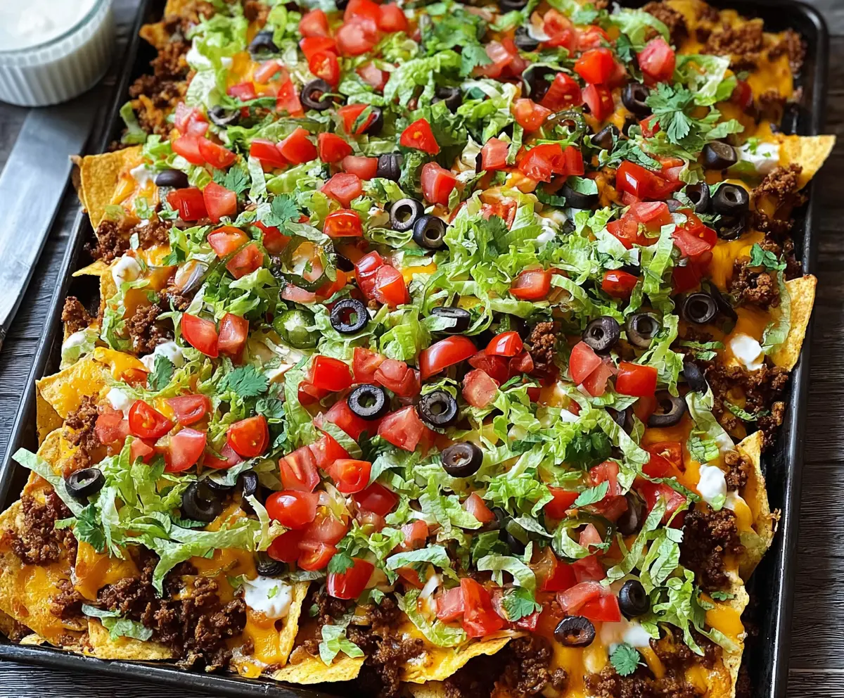 Easy Loaded Sheet Pan Nachos