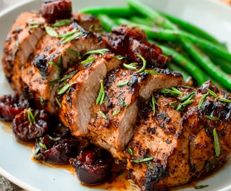 Pork Tenderloin With Agrodolce Cherries
