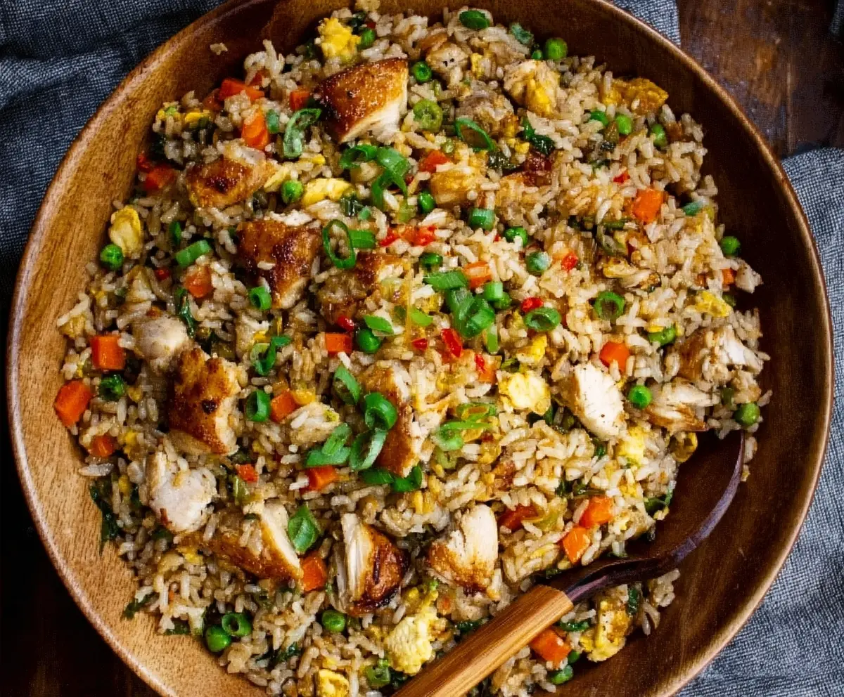 Quick Rotisserie Chicken Fried Rice