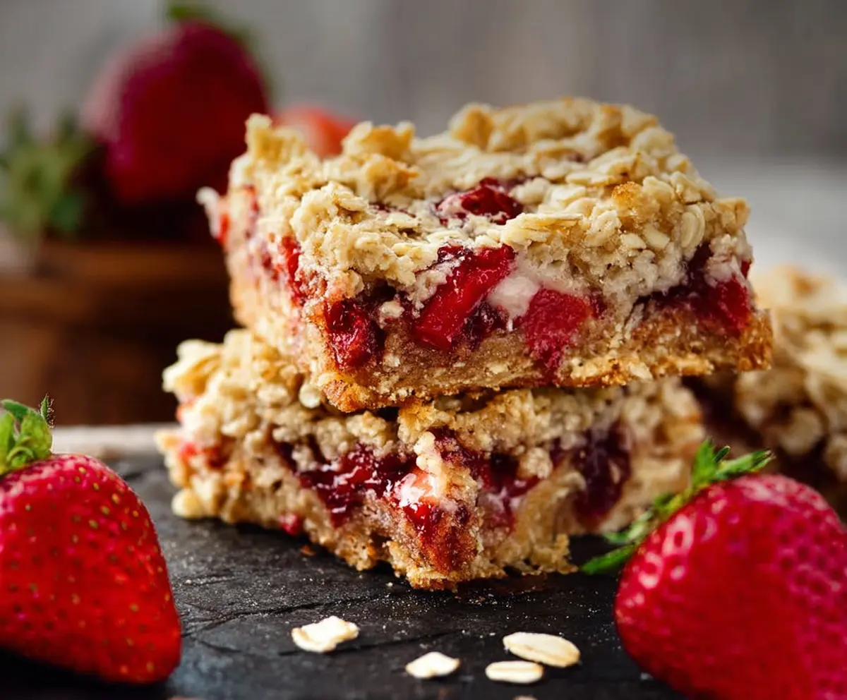 Easy Strawberry Oatmeal Bars Recipe