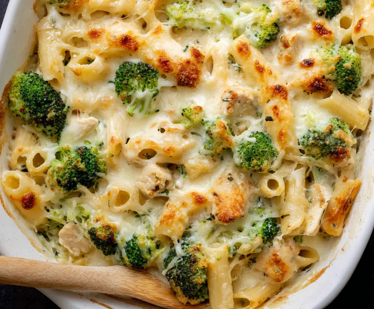 Easy Chicken Broccoli Alfredo Bake