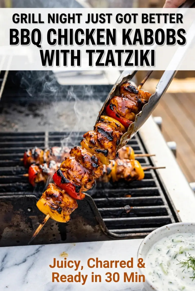 BBQ Chicken Kabobs with Tzatziki