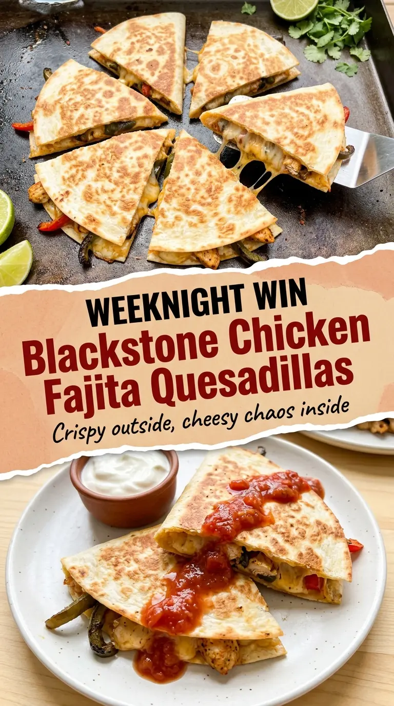 Blackstone Chicken Fajita Quesadillas