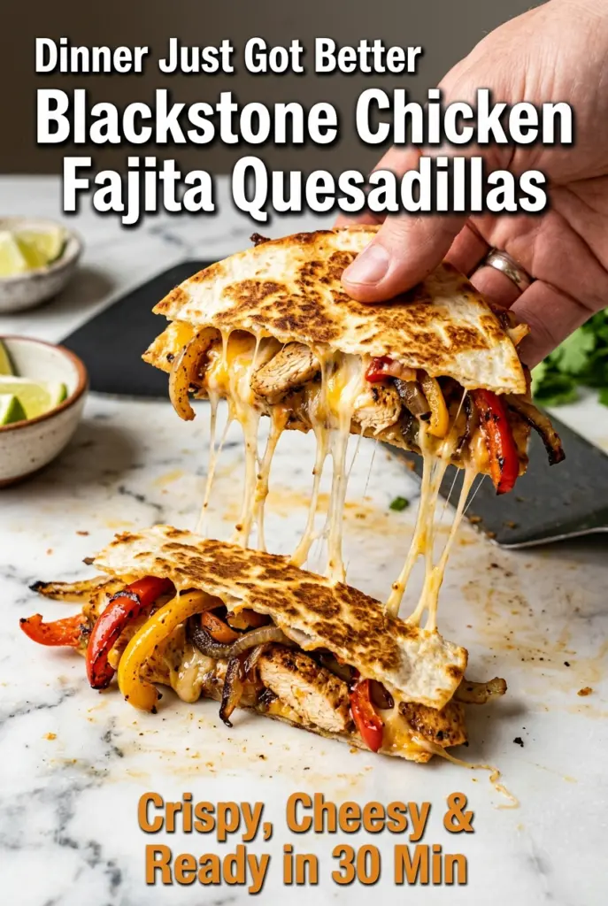 Blackstone Chicken Fajita Quesadillas