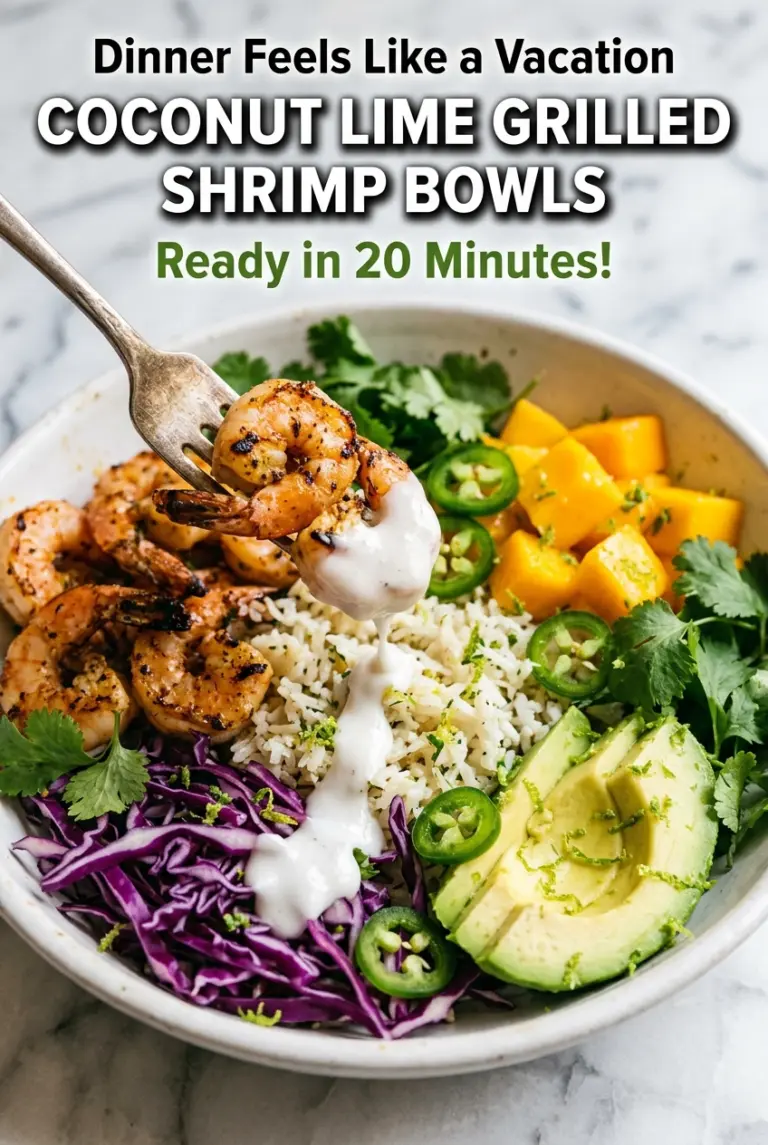 Coconut Lime Grilled Shrimp Bowls