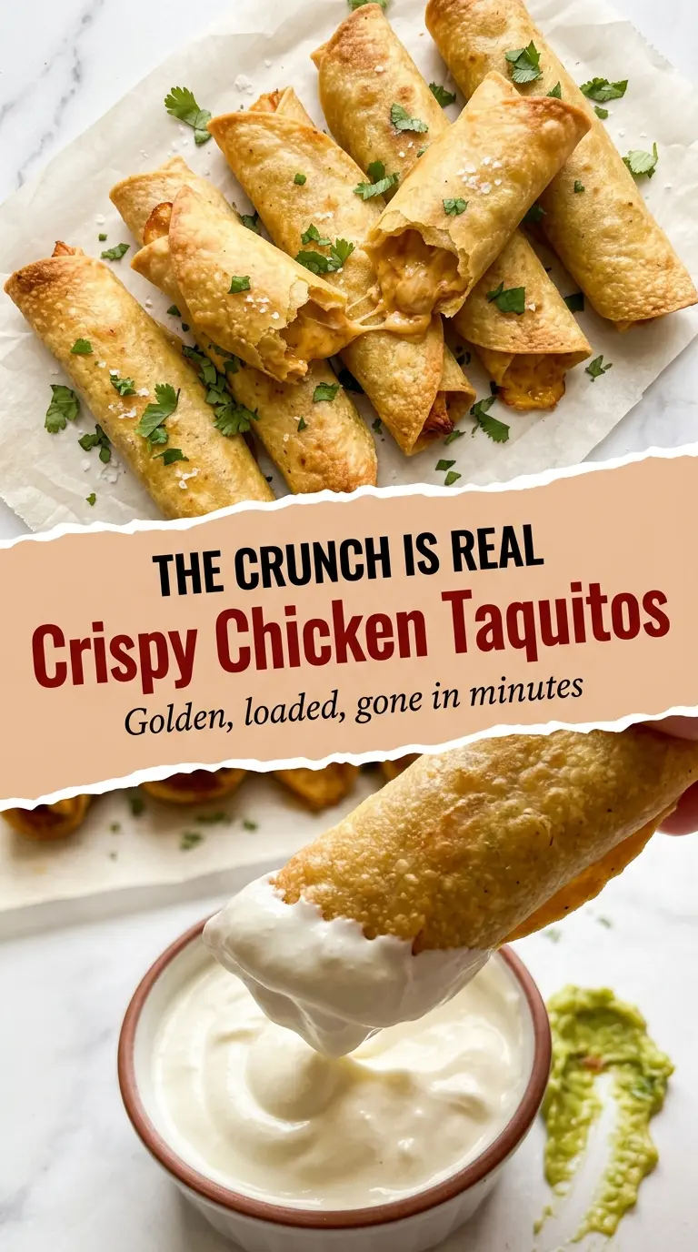 Crispy Chicken Taquitos golden crunchy