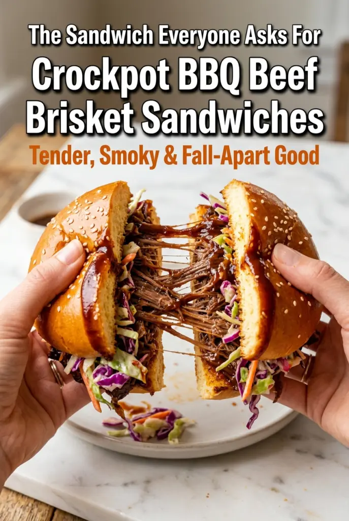 Crockpot BBQ Beef Brisket Sandwiches