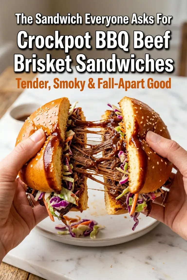 Crockpot BBQ Beef Brisket Sandwiches