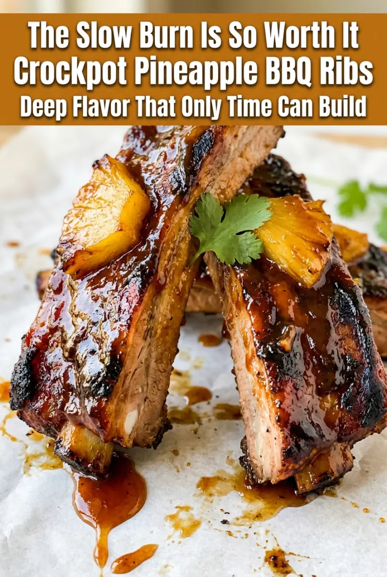 Crockpot Pineapple BBQ Ribs