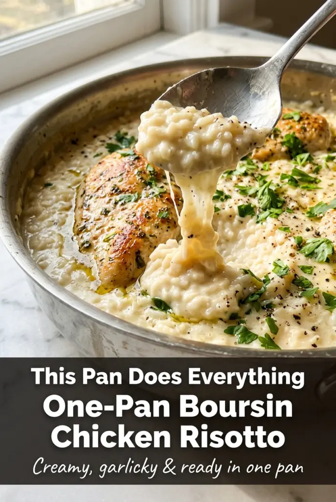 One-Pan Boursin Chicken Risotto