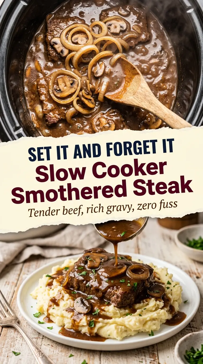 Slow Cooker Smothered Steak