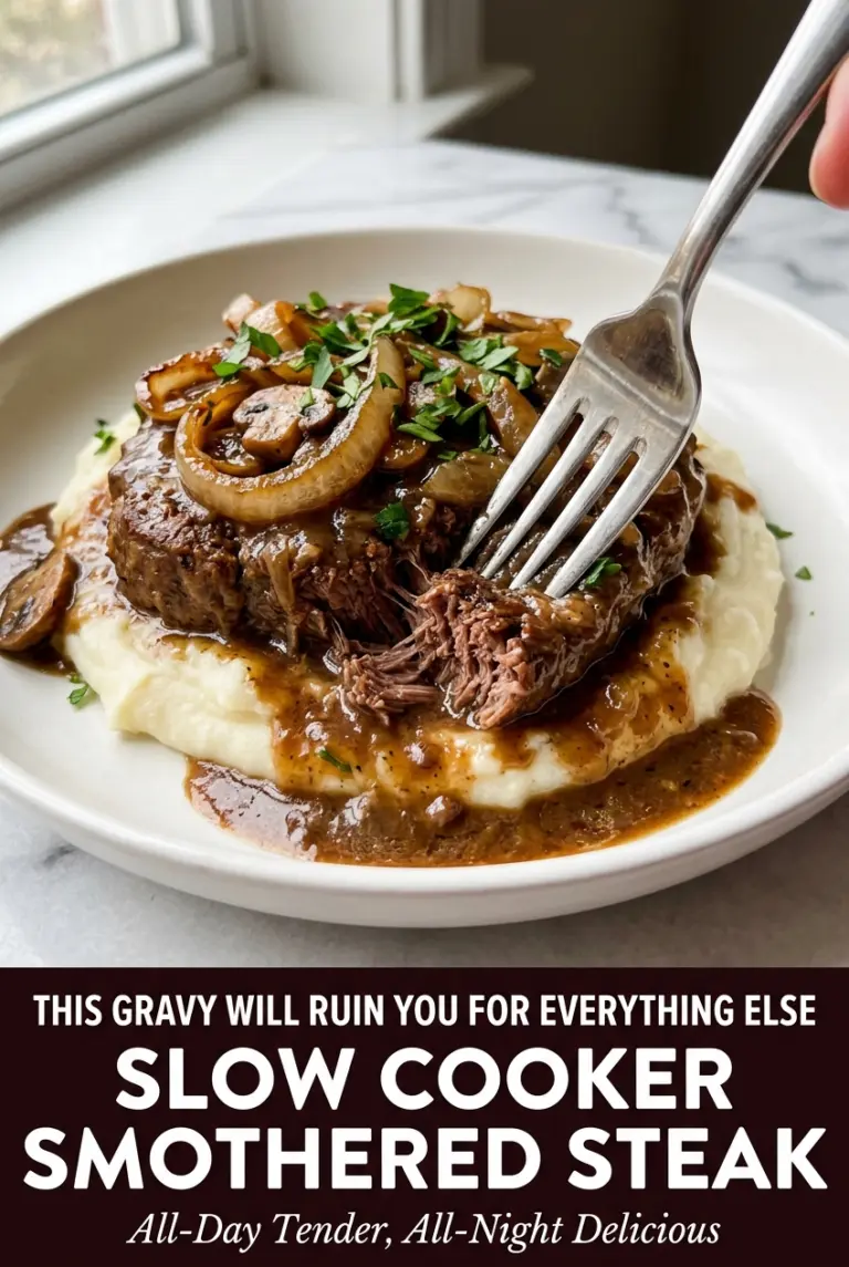 Slow Cooker Smothered Steak