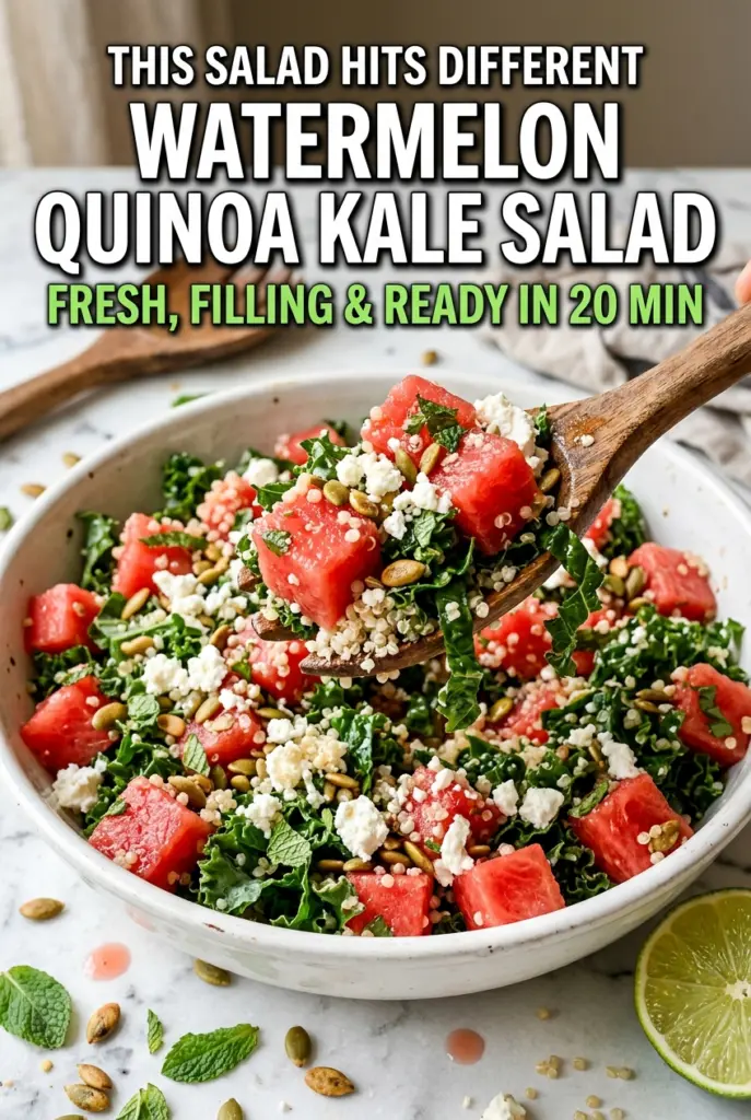 Watermelon Quinoa Kale Salad