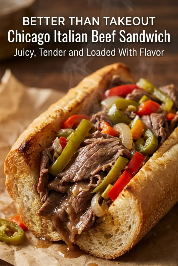 Chicago Italian Beef Sandwich