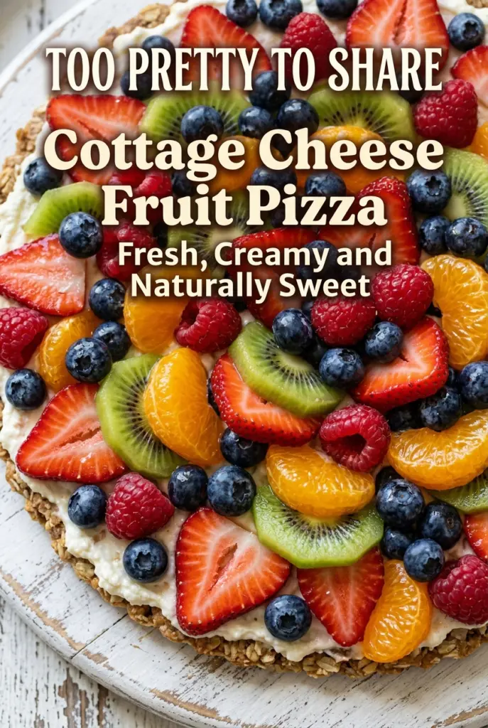 Healthy Cottage Cheese Fruit Pizza